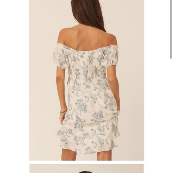 Promesa Flowers In The Wind Mini Smocked Baby Doll Dress Cream Orange FLORAL S - Picture 5 of 9